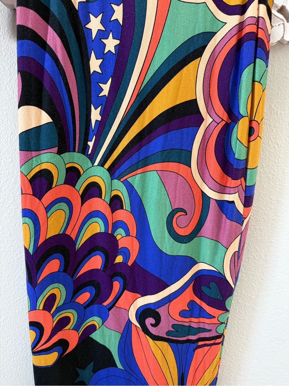 Farm Rio 70s Vibe Midi Dress Vibrant Multicolor Floral Pattern - Picture 5 of 7